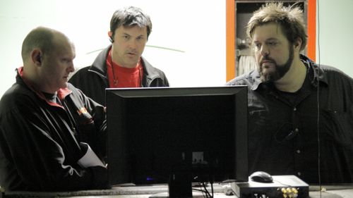 JJ Rogers Director The Linda Vista Project with Ed Conna, second unit director and Tom Nicholson first assistant directo