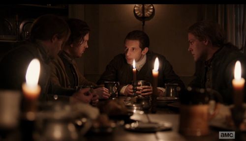 Steven Conroy as Elias Appleby with Jamie Bell, Samuel Whisnant, and Jason Looney