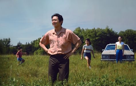 Alan Kim, Noel Cho, Steven Yeun, and Yeri Han in Minari (2020)