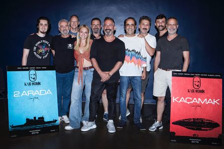 Zafer Algöz, Cem Davran, Ozan Güven, Özkan Ugur, Can Yilmaz, Cem Yilmaz, Necip Memili, and Nilperi Sahinkaya at an event