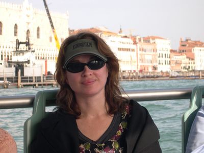 Pam Walker location scouting in Venice, Italy