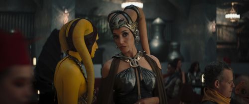 Jennifer Beals and Andrea Bartlow in The Book of Boba Fett (2021)