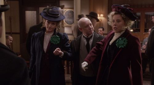 Helene Joy, David Talbot, and Nicole Underhay in Murdoch Mysteries (2008)