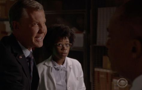 Kent Shocknek as Guy Ross, Diona Reasonover, Rocky Carroll, in CBS-TV's NCIS.