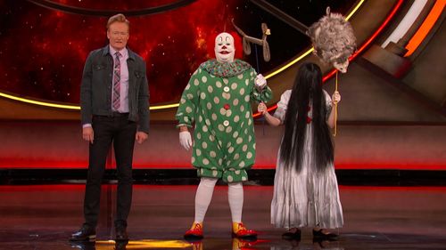 Conan O'Brien and Andrés du Bouchet in Conan: The Cast of 'It Chapter Two' (2019)