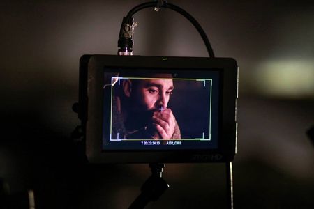 Jon Welch on set of Each His Own Devil (2019)