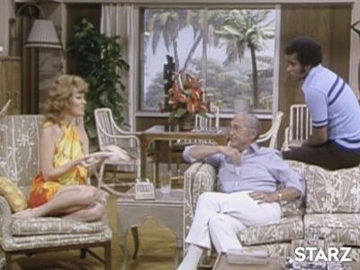 Sheldon Leonard, Greg Morris, and Barbara Rhoades in Sanford and Son (1972)