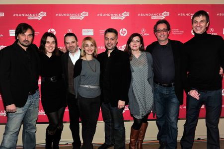 Srdan Golubovic, Srdjan Koljevic, Leon Lucev, Alexander Ris, Lana Matic, and Melina Koljevic at an event for Circles (20