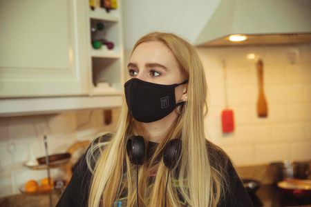 Ella Greenwood on the set of BIBIMBAP FOR ONE