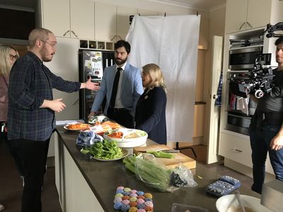 Ryan on set of Fray