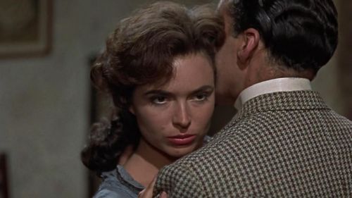 Christopher Lee and Marla Landi in The Hound of the Baskervilles (1959)