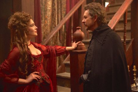 Salem Season 3, Hathorne ( Jeremy Crutchley) with Mercy (Elise Eberle) 2016