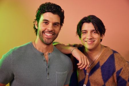 Kevin Alves and Steven Krueger at an event for Yellowjackets (2021)