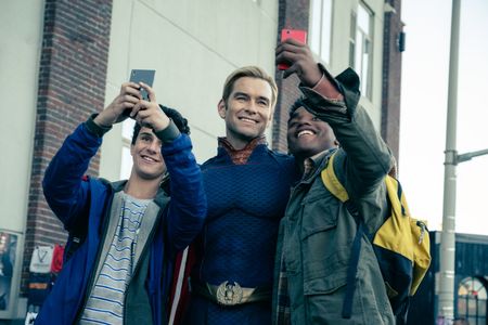 Antony Starr, Jaden Martin, and Anton Gillis-Adelman in The Boys (2019)