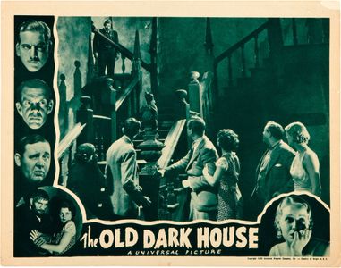 Boris Karloff, Charles Laughton, Gloria Stuart, Melvyn Douglas, Lilian Bond, Raymond Massey, and Eva Moore in The Old Da
