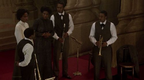 Clé Bennett, Miranda Edwards, Dalmar Abuzeid, Ronnie Rowe, and Tenika Davis in Murdoch Mysteries (2008)