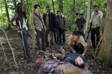 Jay Huguley, Andrew Lincoln, Michael Traynor, Danai Gurira, Steven Yeun, Kenric Green, Jonathan Kleitman, Justin Miles, 