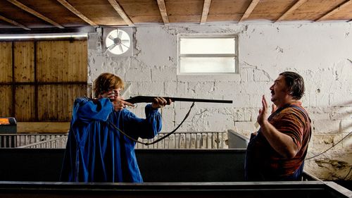 Heiko Pinkowski and Golo Euler in The Last Pig (2016)