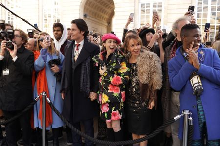 Philippine Leroy-Beaulieu, Charles Martins, Bruno Gouery, Lily Collins, and Samuel Arnold in Emily in Paris (2020)