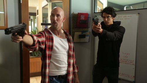 Brian Eric Johnson and Xavier Rodela in 'Model Citizen.'