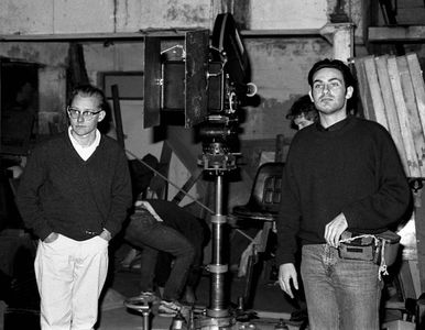 Brendan Young (R) Director of Photography with director Kriv Stenders (L) on the set of the music video shoot 