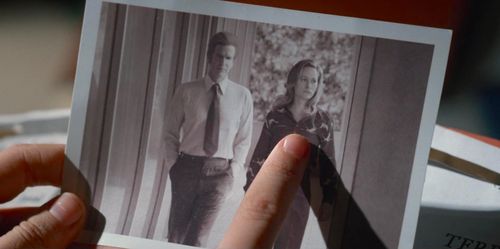 Matthew Modine and Aimee Mullins in Stranger Things (2016)