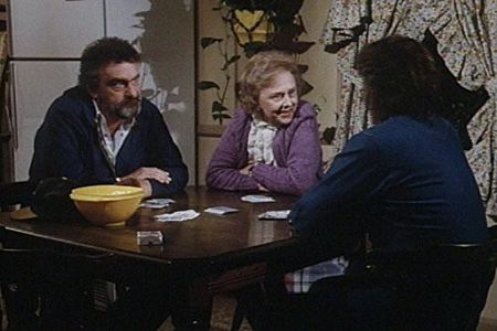 Michael Landon, Victor French, and Louise Latham in Highway to Heaven (1984)