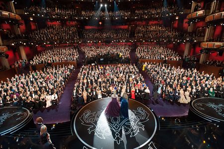 2014 Academy Awards Robin Mathews accepting her Oscar