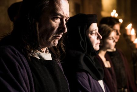 Ginés García Millán, Nora Navas, and Lucía Díez in Cathedral of the Sea (2018)