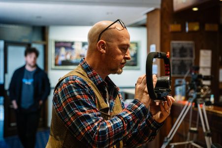 On location shooting Sober (2023)