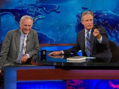 Jon Stewart and Richard Dawkins in The Daily Show (1996)