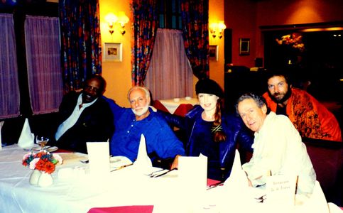 Hilly Elkins Birthday Party in S.Africa during filming of Inside with Louis Goseett Jr, Hilly Elkins, Sandi Love, Arthur