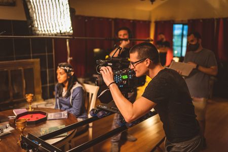 On location filming 