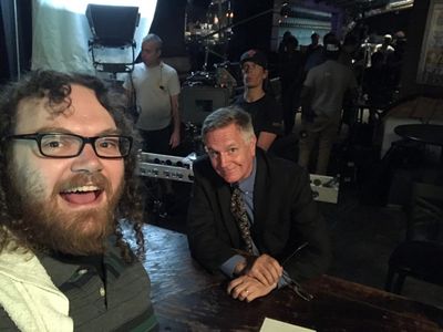 Adam Murray on set of Swamp Murders.