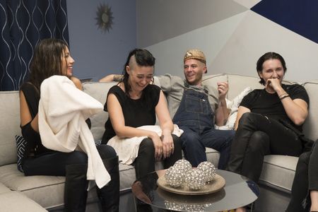 Irina Shabayeva, Anthony Ryan Auld, Dmitry Sholokhov, and Michelle Lesniak in Project Runway All Stars: Climate Quick Ch