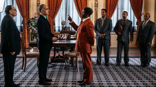 Samuel Calderon, Yoram Toledano, and Shai Fredo in Exodus 91 (2023)