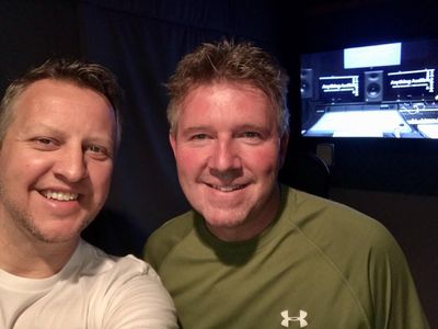 Lee with Mike Stoudt, Voice Over Artist