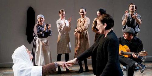 Blood Wedding - Sydney Theatre Co, 2011. Foreground: Danny Adcock & Toni Scanlan. Background, left to right: Lynette Cur