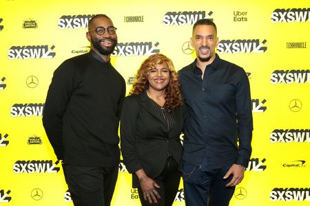 Denitria Harris-Lawrence, Tarell Alvin McCraney, and Michael Francis Williams at an event for David Makes Man (2019)