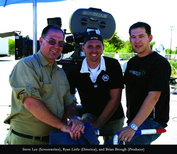 On set with Ryan Little and Brian Brough
