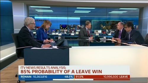 Alex Salmond, Tom Bradby, and Robert Peston in Referendum Result Live: ITV News Special (2016)
