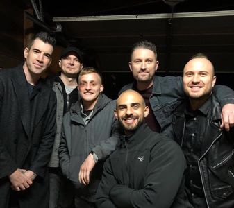 Jason Erik Zacek on the set of Theory of a Deadman’s music video “World Keeps Spinning”
