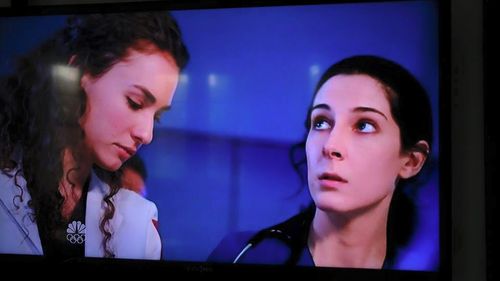 Amanda Marcheschi (Nurse Dina Garston) and Rachel DiPillo (Dr. Sarah Reese) in Chicago Med