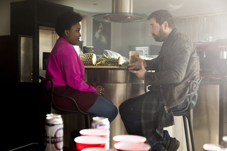 Nick Helm and Lolly Adefope in Loaded (2017)