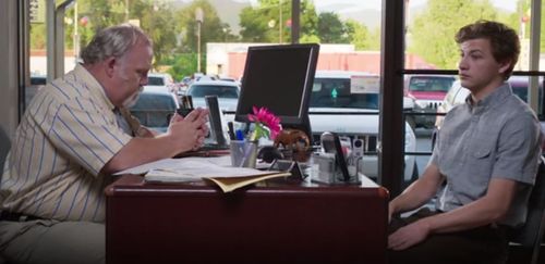 Screenshot of a scene from The Night Clerk