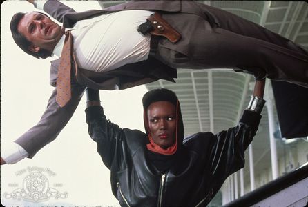 Grace Jones and Bogdan Kominowski in A View to a Kill (1985)