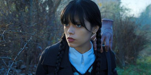 Victor Dorobantu and Jenna Ortega in Wednesday (2022)