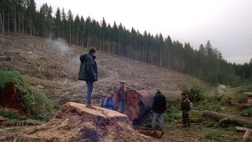 Gillian Anderson, David Duchovny, Jason Beghe, Tom O'Rourke, and Titus Welliver in The X-Files (1993)
