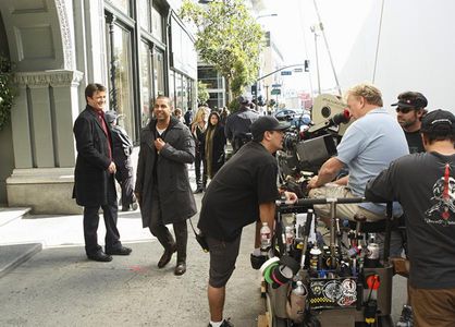 Jon Huertas, Nathan Fillion, and Bill Roe in Castle (2009)