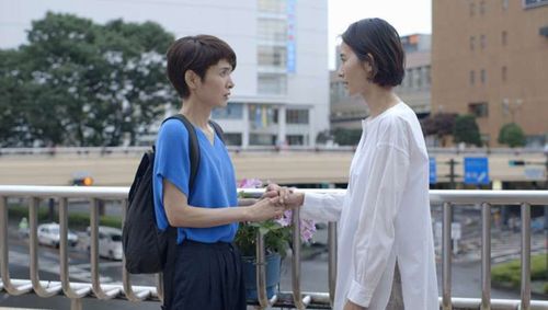 Fusako Urabe and Aoba Kawai in Wheel of Fortune and Fantasy (2021)